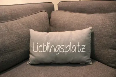 Ein Sitzbereich in der Unterkunft Ferienwohnung Goldgrund