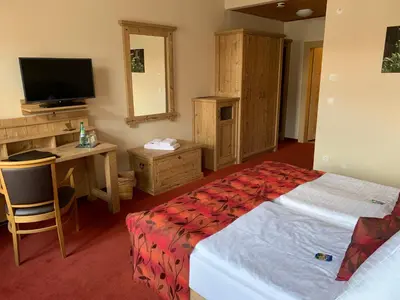 Ein Bett oder Betten in einem Zimmer der Unterkunft Hotel Goldner Löwe