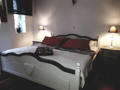 Ein Bett oder Betten in einem Zimmer der Unterkunft Alte Seiferei