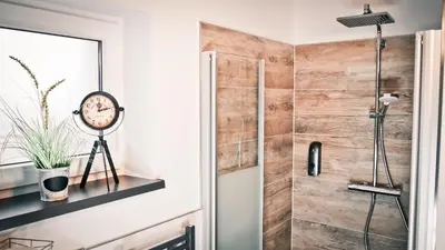 Ein Badezimmer in der Unterkunft my inn