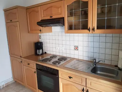 Küche/Küchenzeile in der Unterkunft Ferienwohnung Karlguth