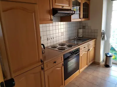 Küche/Küchenzeile in der Unterkunft Ferienwohnung Karlguth