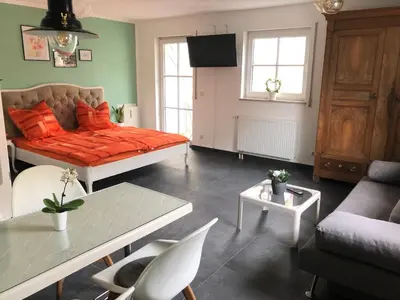 Ein Sitzbereich in der Unterkunft Apartment / Flat / Wohnung im Herzen von Dresden