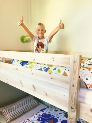 Ein Bett oder Betten in einem Zimmer der Unterkunft Kaitzbach-Idylle