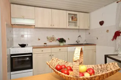 Küche/Küchenzeile in der Unterkunft Ferienwohnung Sonnenaufgang