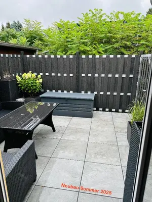 Ein Garten an der Unterkunft Ferienhaus am Goldbach