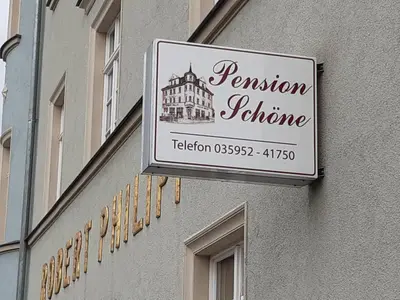Ein Zertifikat, Auszeichnung, Logo oder anderes Dokument, das in der Unterkunft Pension Schöne ausgestellt ist