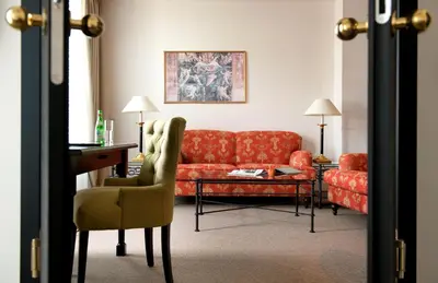 Ein Sitzbereich in der Unterkunft Hotel Elbflorenz Dresden