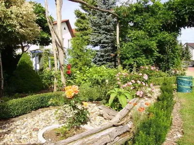 Ein Garten an der Unterkunft Ferienhaus-Weitblick