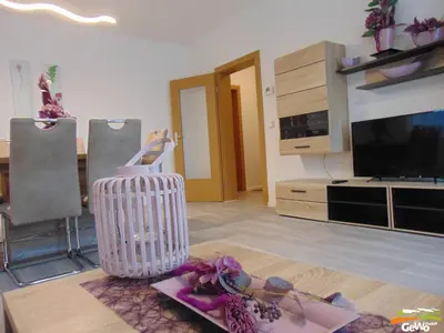 Küche/Küchenzeile in der Unterkunft Ferienwohnung 