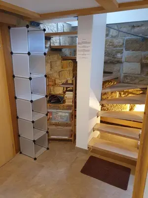 Ein Etagenbett oder Etagenbetten in einem Zimmer der Unterkunft Ferienhaus Bildhauer Thiele