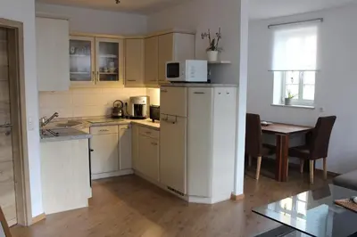 Küche/Küchenzeile in der Unterkunft Ferienwohnung 