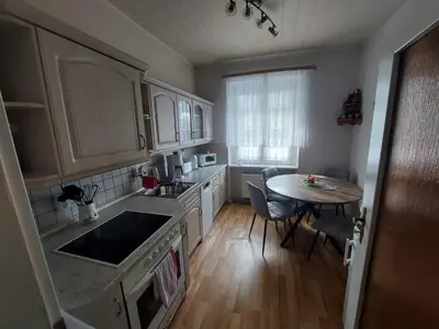 Küche/Küchenzeile in der Unterkunft Ferienwohnung Lehmann