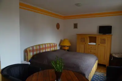 Ein Sitzbereich in der Unterkunft Kleiner Burgblick