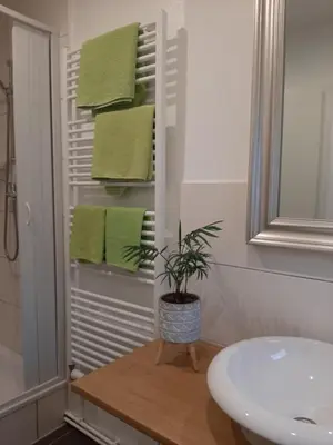 Ein Badezimmer in der Unterkunft Landlust!