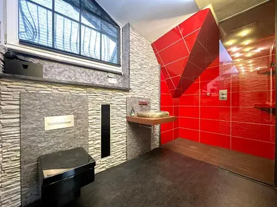 Ein Badezimmer in der Unterkunft B OUR GUEST at NEW FLAT NEARBY DRESDEN !!!POOL!!!