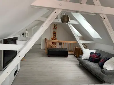 Ein Sitzbereich in der Unterkunft Altes Gewölbe mit Sauna und Whirlpool im Außenbereich