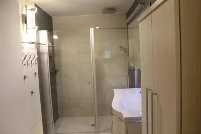 Ein Badezimmer in der Unterkunft Haus Elbblick