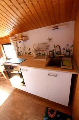Küche/Küchenzeile in der Unterkunft Ferienhaus beim Imker
