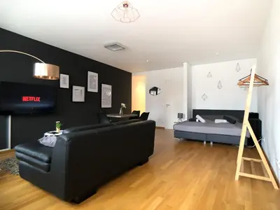 Ein Sitzbereich in der Unterkunft Zentrales Studio an der Frauenkirche