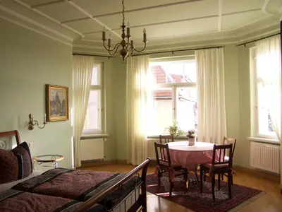 Ein Sitzbereich in der Unterkunft Hotel-Appartement-Villa Ulenburg