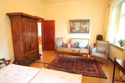 Ein Bett oder Betten in einem Zimmer der Unterkunft Hotel-Appartement-Villa Ulenburg