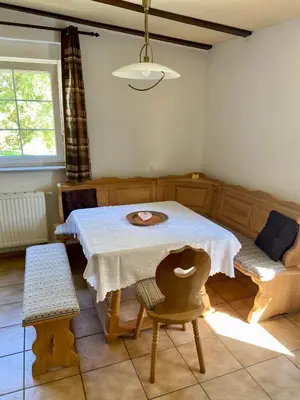 Ein Sitzbereich in der Unterkunft Ferienwohnung Kornkäfer 2