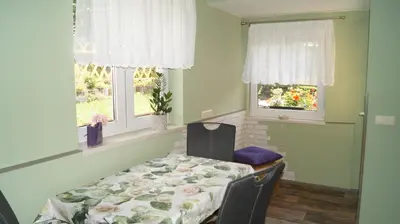 Ein Sitzbereich in der Unterkunft Sandsteinperle