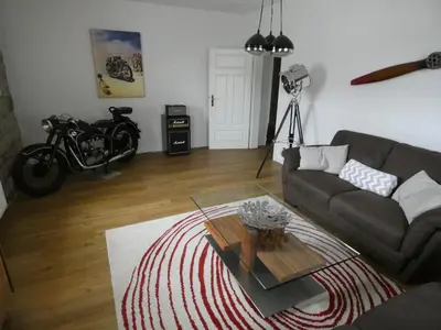 Ein Sitzbereich in der Unterkunft Villa Norma