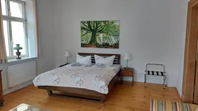 Ein Bett oder Betten in einem Zimmer der Unterkunft Villa Norma