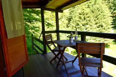 Ein Balkon oder eine Terrasse in der Unterkunft Sommerhaus Bella Vita