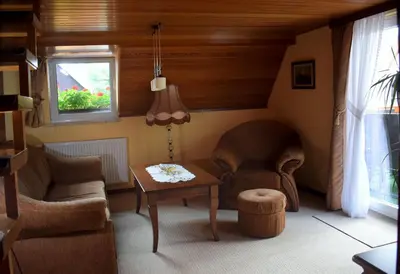 Ein Sitzbereich in der Unterkunft Haus Tadeus