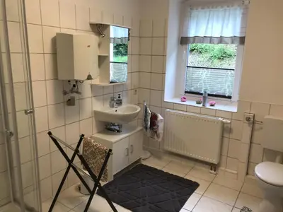 Ein Badezimmer in der Unterkunft Ferienwohnung Uhlig