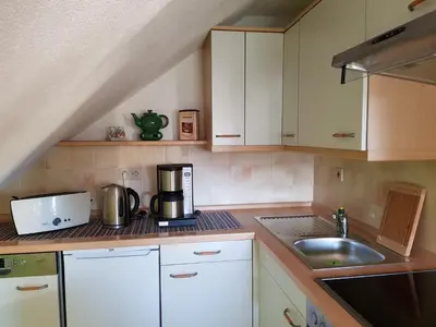 Küche/Küchenzeile in der Unterkunft Ferienwohnung Willkommen