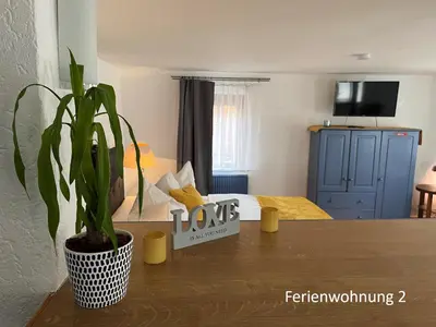 TV/Unterhaltungsangebot in der Unterkunft Ferienwohnung Fachwerkhaus