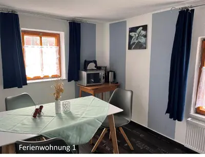 Küche/Küchenzeile in der Unterkunft Ferienwohnung Fachwerkhaus