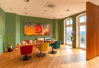 Ein Sitzbereich in der Unterkunft Hotel Bei Gretel, Wellness & Ayurveda