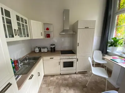 Küche/Küchenzeile in der Unterkunft Ferienwohnung König Georg