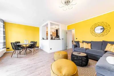 Ein Sitzbereich in der Unterkunft Apartment Elbkiez - stilvoll, modern, top Lage, elbnah!