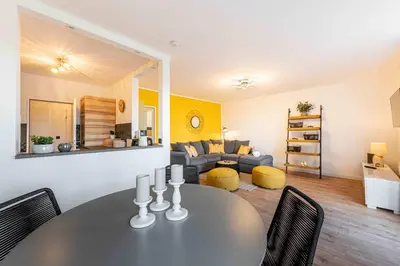 Ein Sitzbereich in der Unterkunft Apartment Elbkiez - stilvoll, modern, top Lage, elbnah!