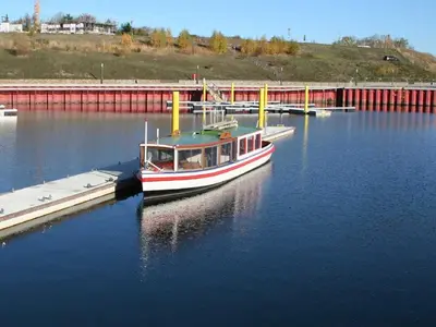 Blick auf einen Fluss in der Nähe der Ferienwohnung