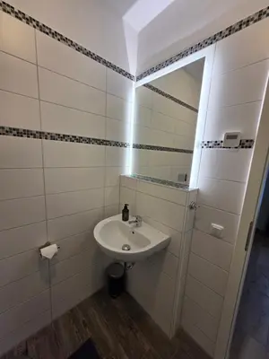 Ein Badezimmer in der Unterkunft Papageiennest