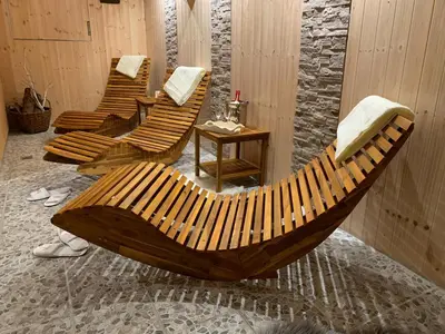 Ein Sitzbereich in der Unterkunft Berghotel Drei Brüder Höhe