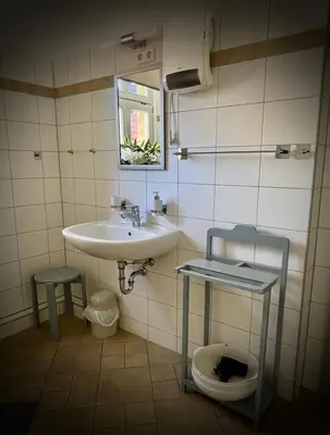 Ein Badezimmer in der Unterkunft Ferienwohnungen Jowatzky Altkötzschenbroda