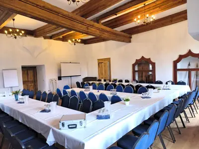 Der Geschäftsbereich oder Konferenzraum in der Unterkunft Schloss Hotel Wurzen