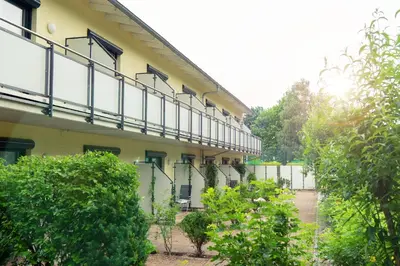 Ein Garten an der Unterkunft aktiv Sporthotel Sächsische Schweiz