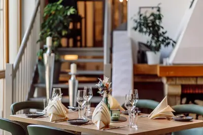 Ein Restaurant oder anderes Speiselokal in der Unterkunft Gästehaus Kloster Nimbschen