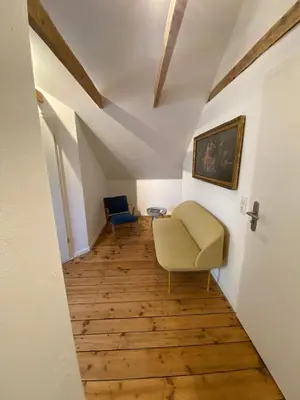 Ein Sitzbereich in der Unterkunft Ferienhaus Chemnitz
