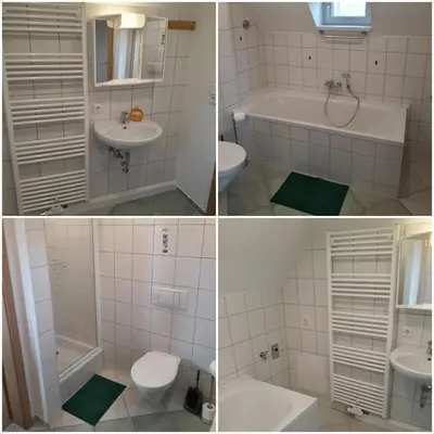 Ein Badezimmer in der Unterkunft Ferienwohnung Katrin - nahe Chemnitz