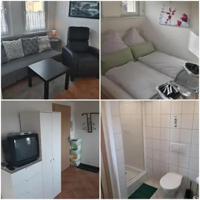 Ein Badezimmer in der Unterkunft Ferienwohnung Katrin - nahe Chemnitz